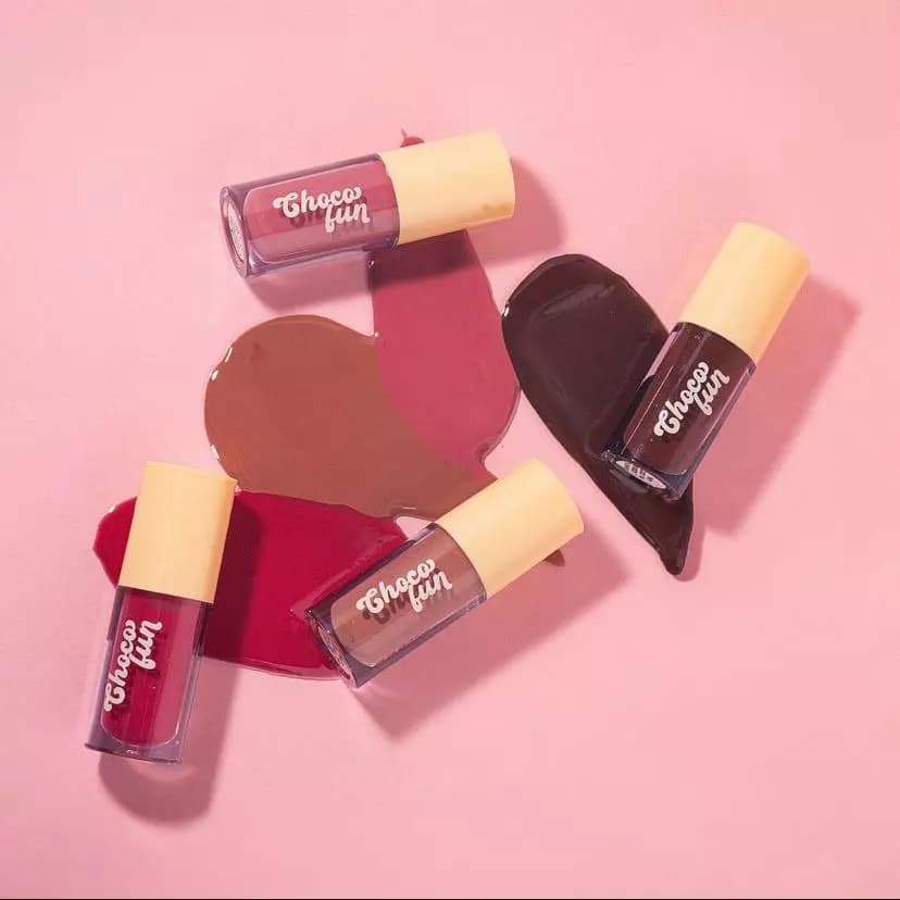 Linha de Maquiagem Choco Fun  Contorno Blush Gloss Tint Cream Ganache Flan Fondue Au Lait - Fenzza