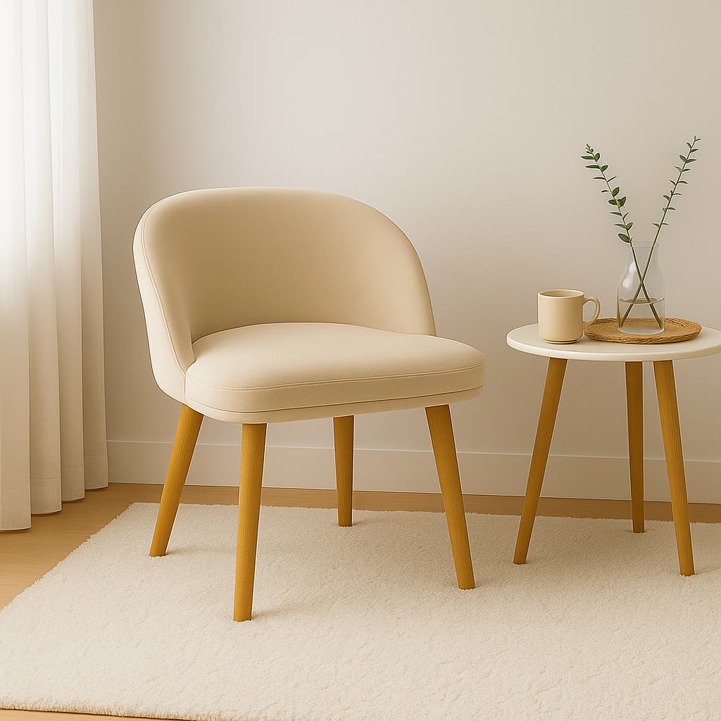 Cadeira Lua Slim Decorativa Tecido Veludo Pés Palito