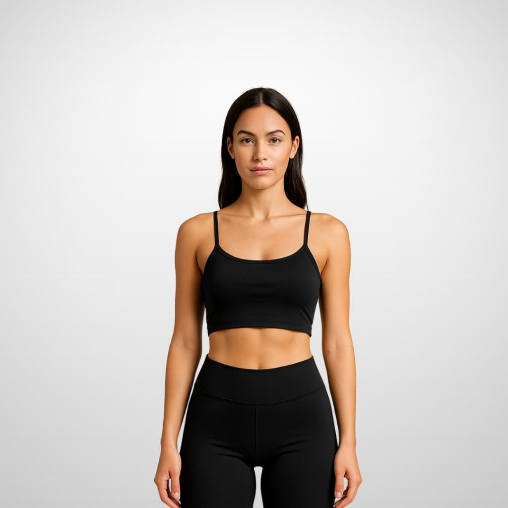Top Cropped de Microfibra Malha Básico Com Entrada Para Bojo Sem Bojo Acinhas Academia Treino