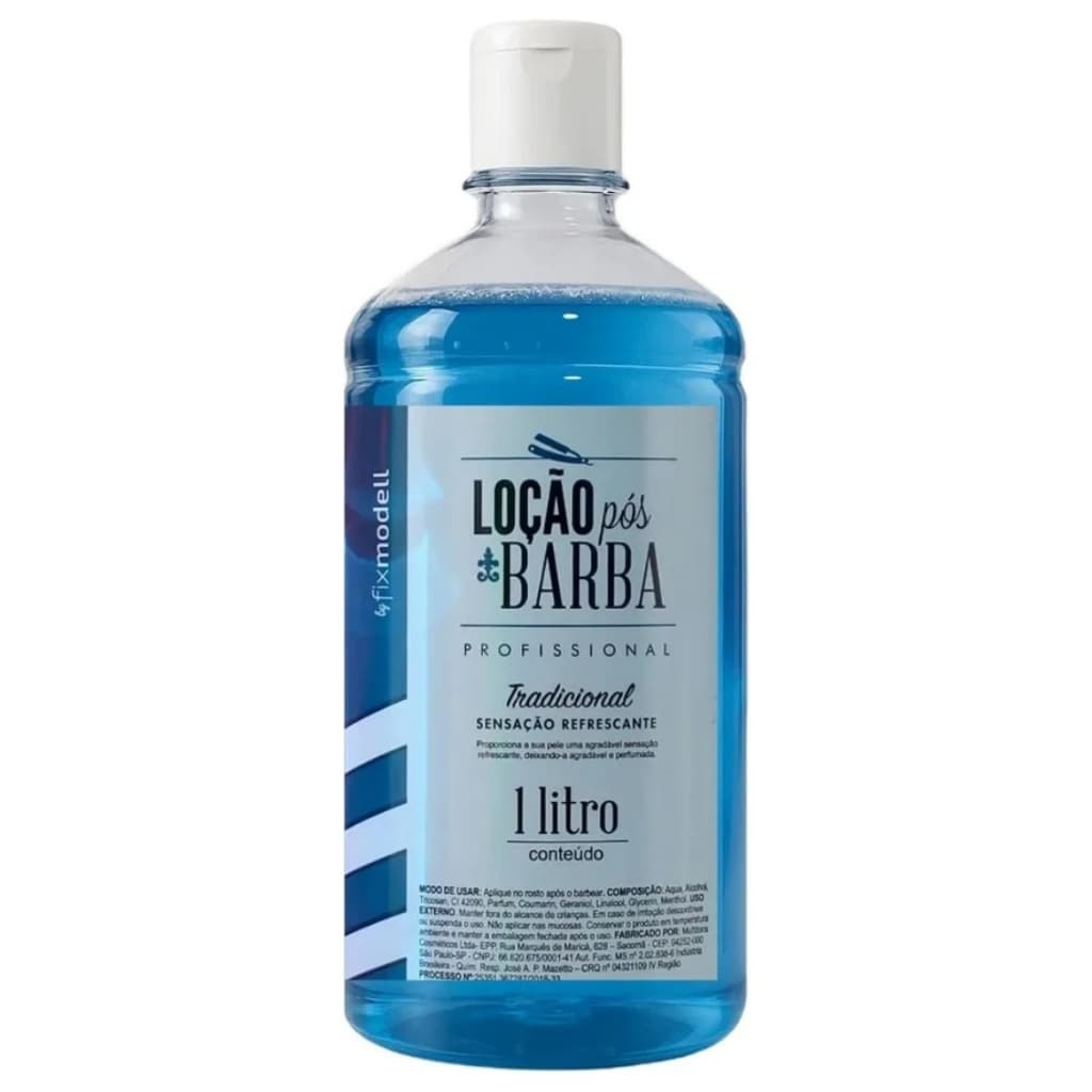 Loção Facial Pós Barba Fix Modell Lavanda 1 Litro Refrescante e Hidratante
