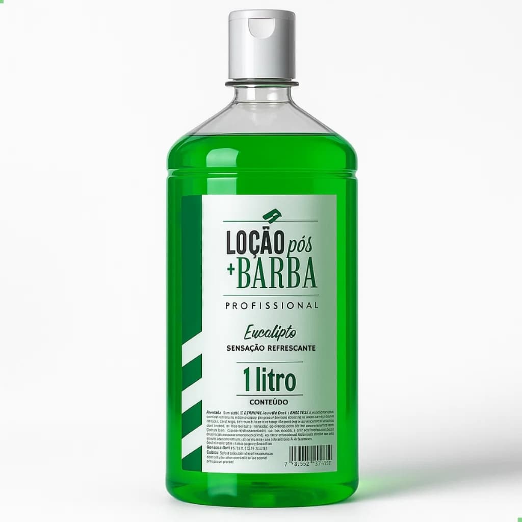 Loção Facial Pós-Barba Profissional 1 Litro Fixmodell Eucalipto Refrescante Hidratante
