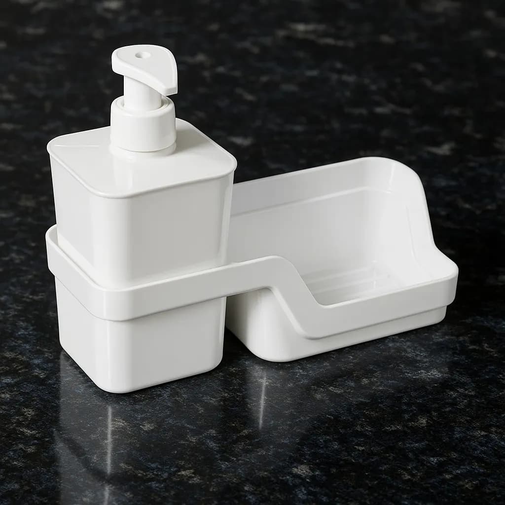 Conjunto Porta Detergente Com 2 Peças 500ml Nitron Dimesão 20.5 cm x 8.5 cm x 16.5 cm