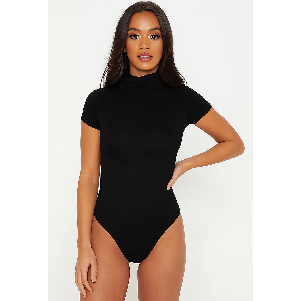Body Feminino Gola Alta Moda Casual e Social – Anarruga Canelado
