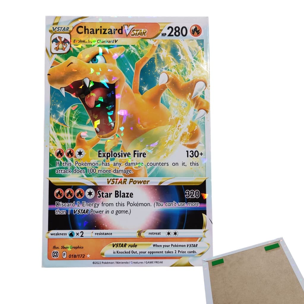 Quadro Personalizado Pokemon Charizard, Placa decorativa com laminação especial 3d holográfica
