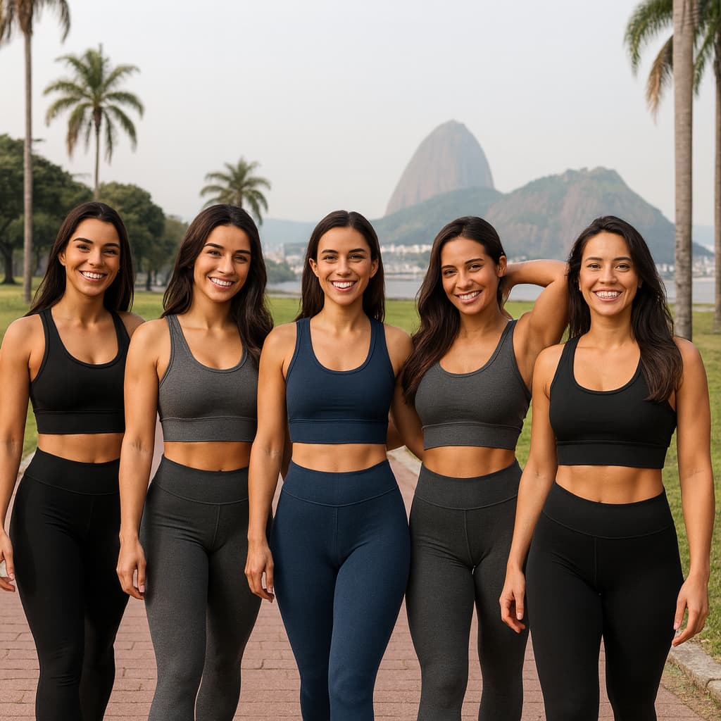 Kit 5 Top Academia Feminino Roupa de Academia Feminina Alta Sustentação Cós Largo Forro Costas Nadador
