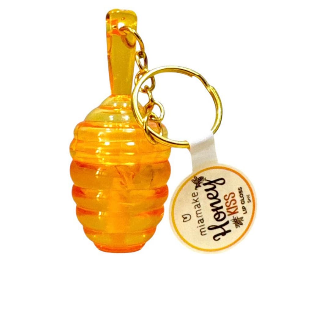 LIP GLOSS HONEY KISS MEL COM CHAVEIRO MIA MAKE