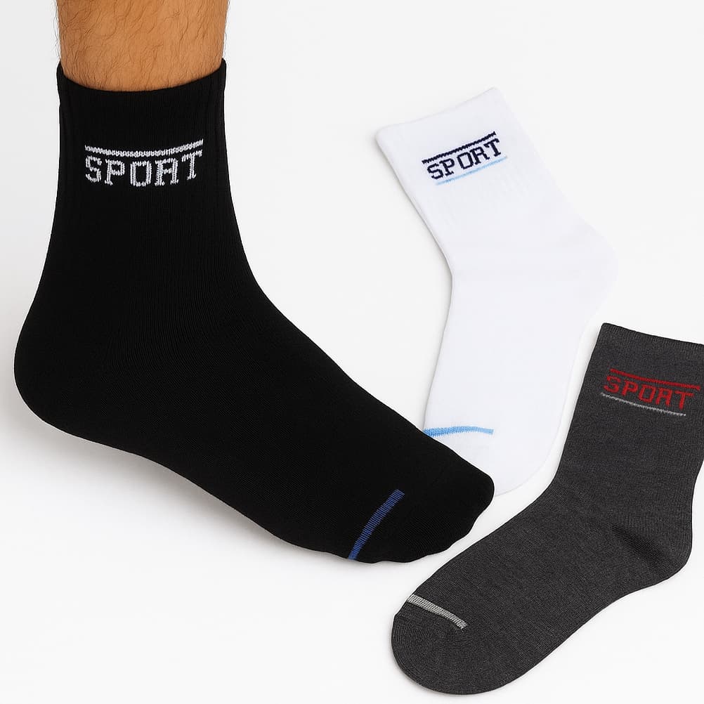 Kit Pares de Meias Longa Adulto Masculina Cano Alto