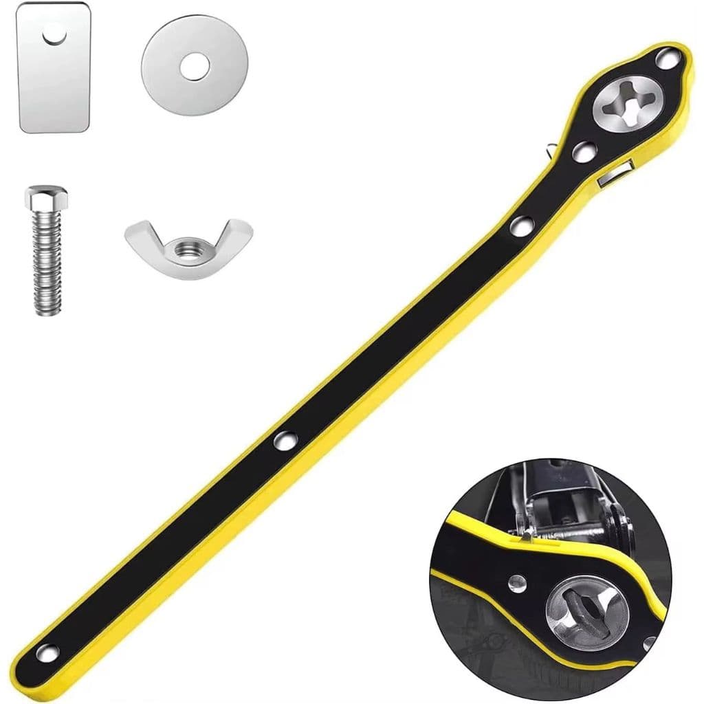 Chave Catraca para Macaco Sanfona de Carro Jack Universal Automotivo Portátil Mecânico + Adaptador