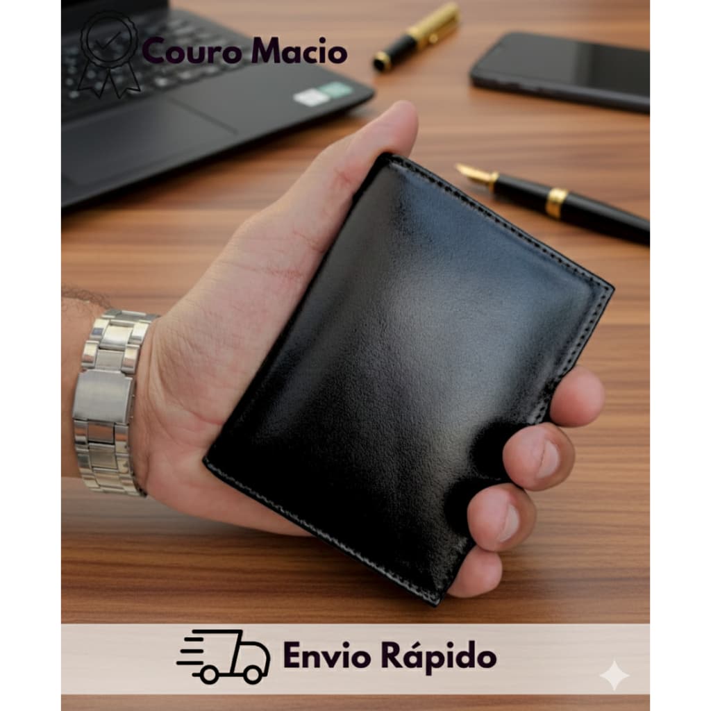 Carteira Masculina Pequena Slim Compacta e funcional