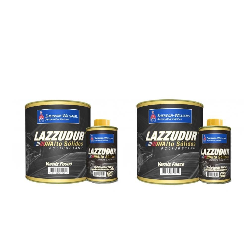 Verniz Automotivo Pu Fosco Vf001 Endurecedor Lazzudur com 2un