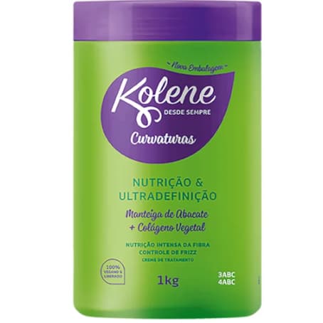 Creme de Tratamento Kolene 1kg Creme Kolene Curvaturas 1kg Creme Kolene Cronograma Creme de Pentear Kolene