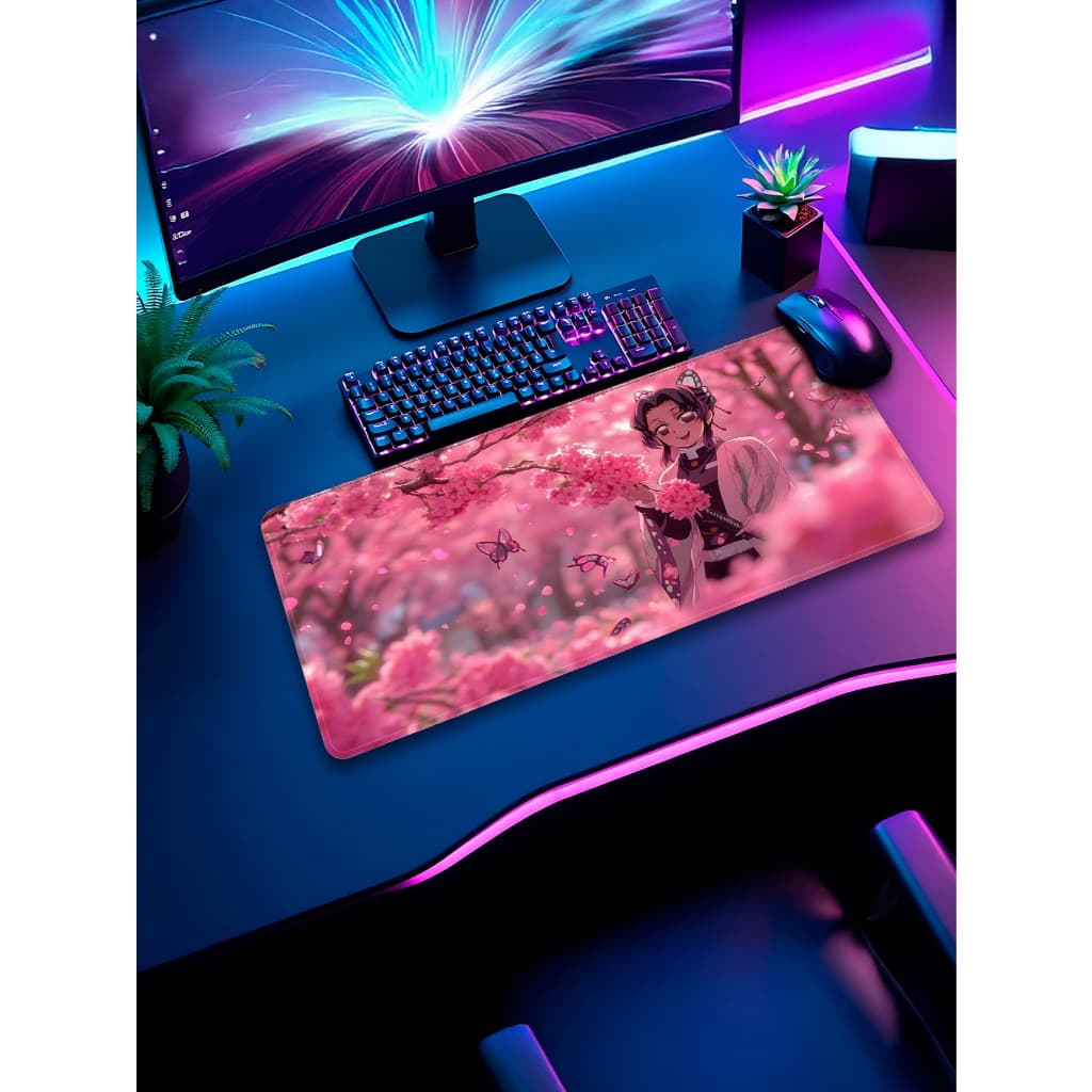 Mouse Pad Gamer Estampa e Tamanhos Váridos de Anime com Costura nas Bordas