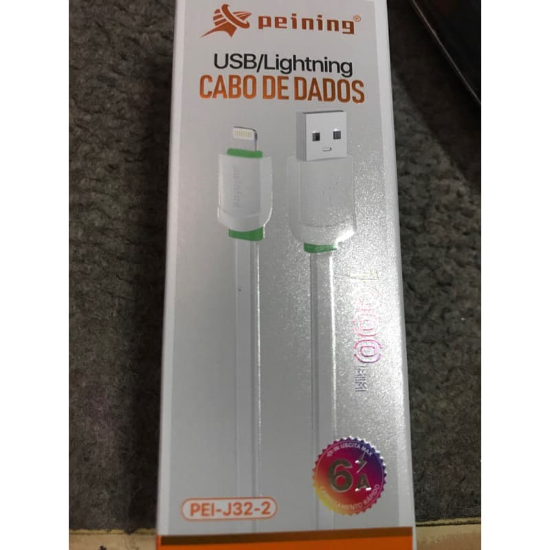 Cabo de Dados USB para Androide de 2 mts 6A.