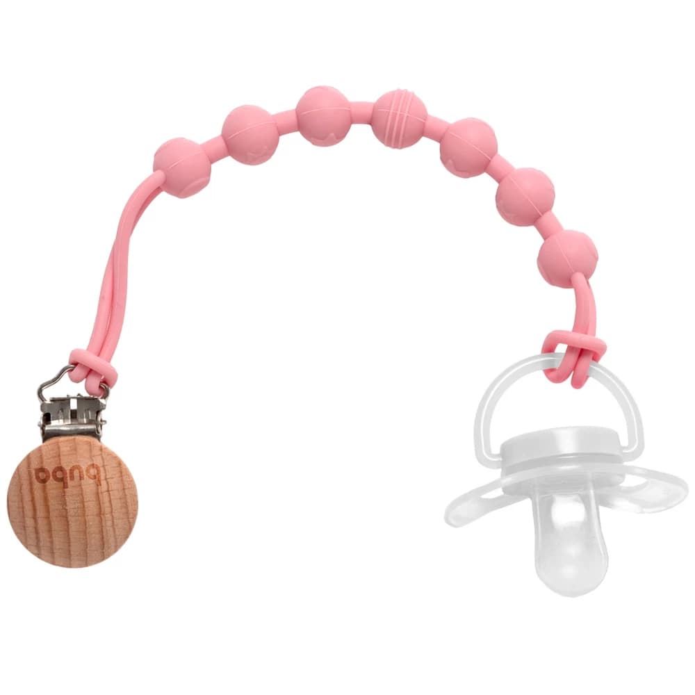 Buba, Prendedor De Chupeta Em Silicone Rosa /  Azul