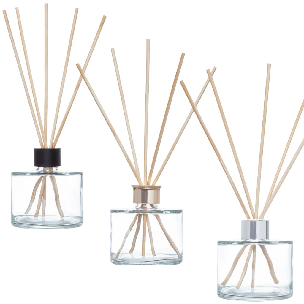 Kit Frasco Vidro Picolo 240ml Aromatizante De Ambiente Varetas Tampa Luxo Completo