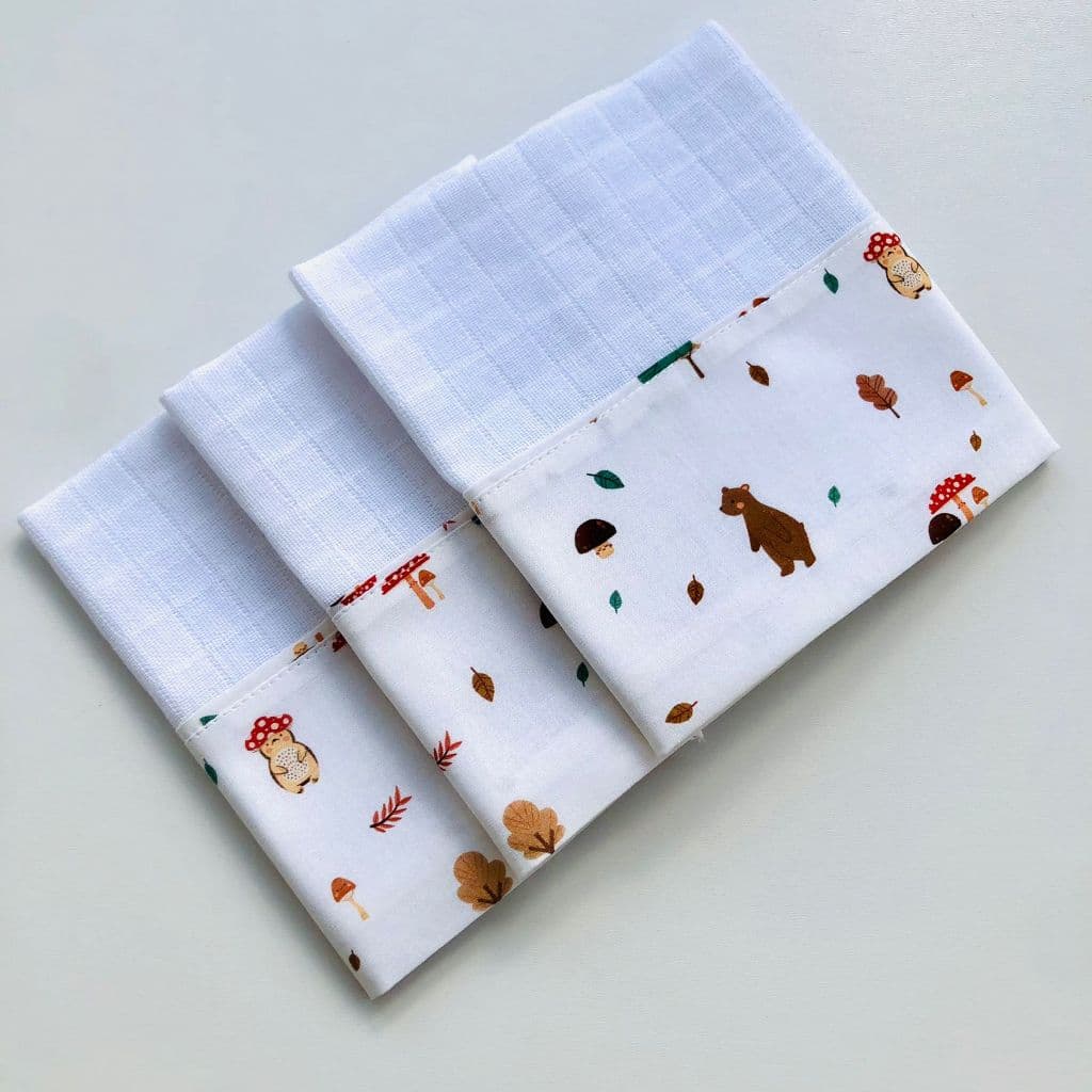 Kit 3 Fralda de Boca Estampadas – | Menino, Menina e Unissex