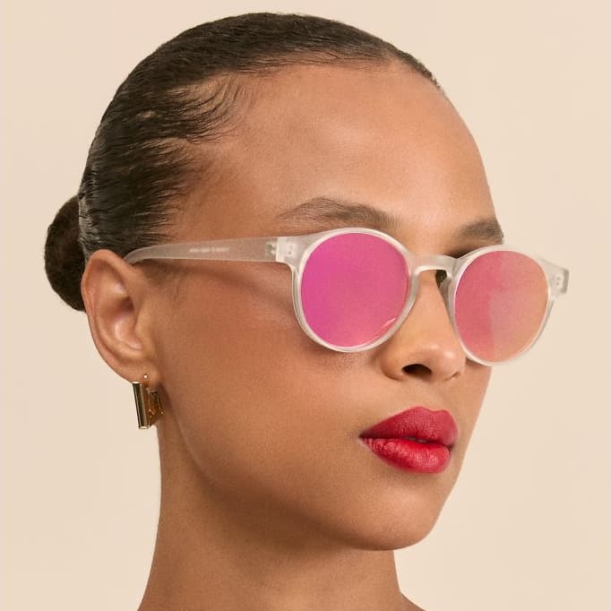 【Betsy】Reflexo Solar Óculos de Sol Redondo Colorido – Estilo Y2K Retro para Festa e Esportes