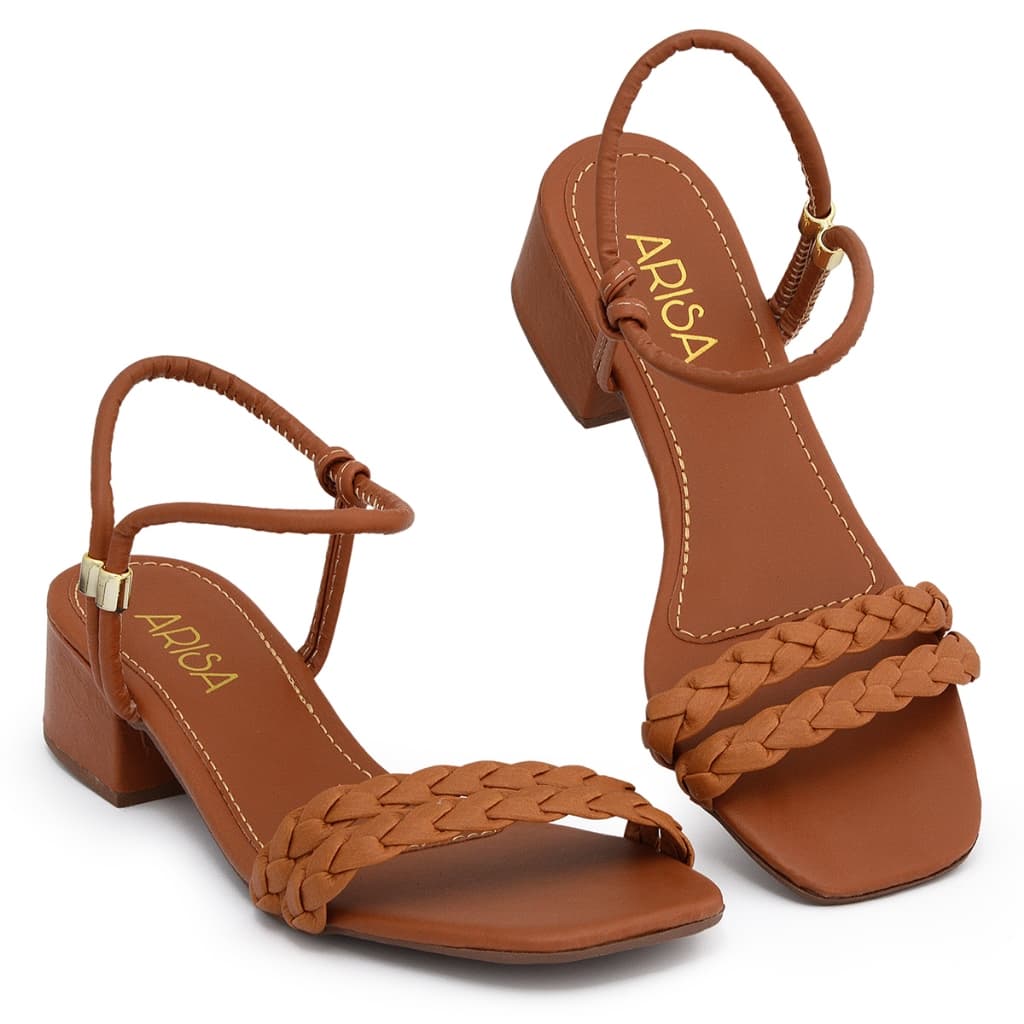 Sandalia de Saltinho Feminino com Salto Bloco Para Dia A Dia Confortável Ajustável Envio Imediato