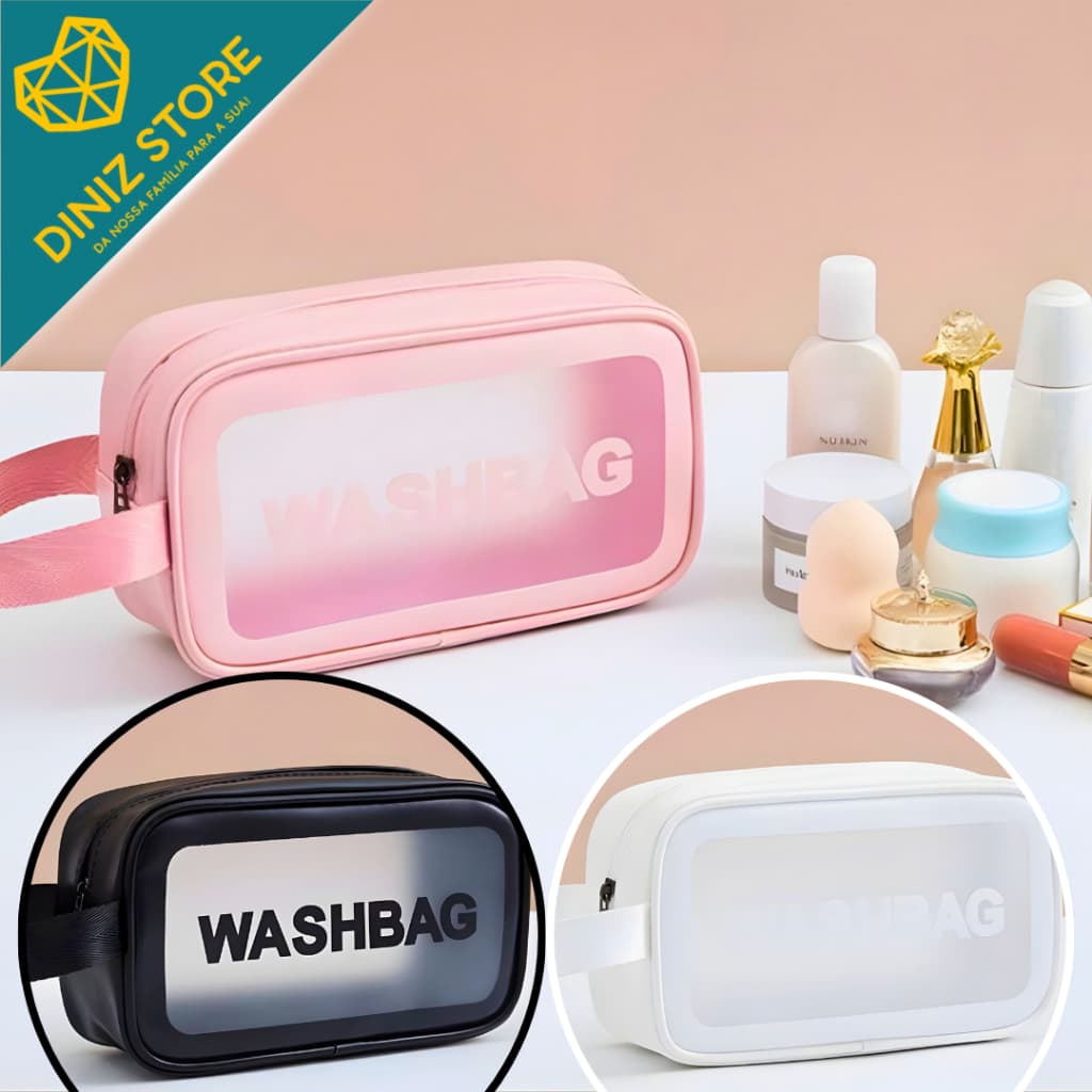 Necessaire Feminina com Alça Compacta Prática Compartimentos Múltiplos Sortida