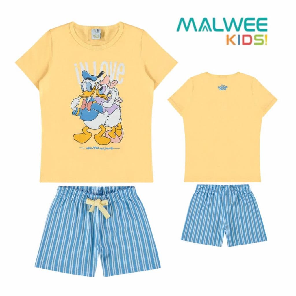 Pijama Infantil Menina Margarida Pato Donald Disney Malwee Kids