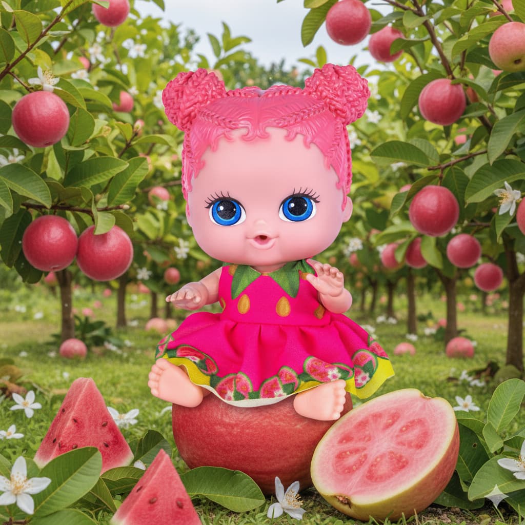 Boneca Frutinhas Goiaba Cotiplás presente infantil com cheirinho doce. Diversão e muita fofura!