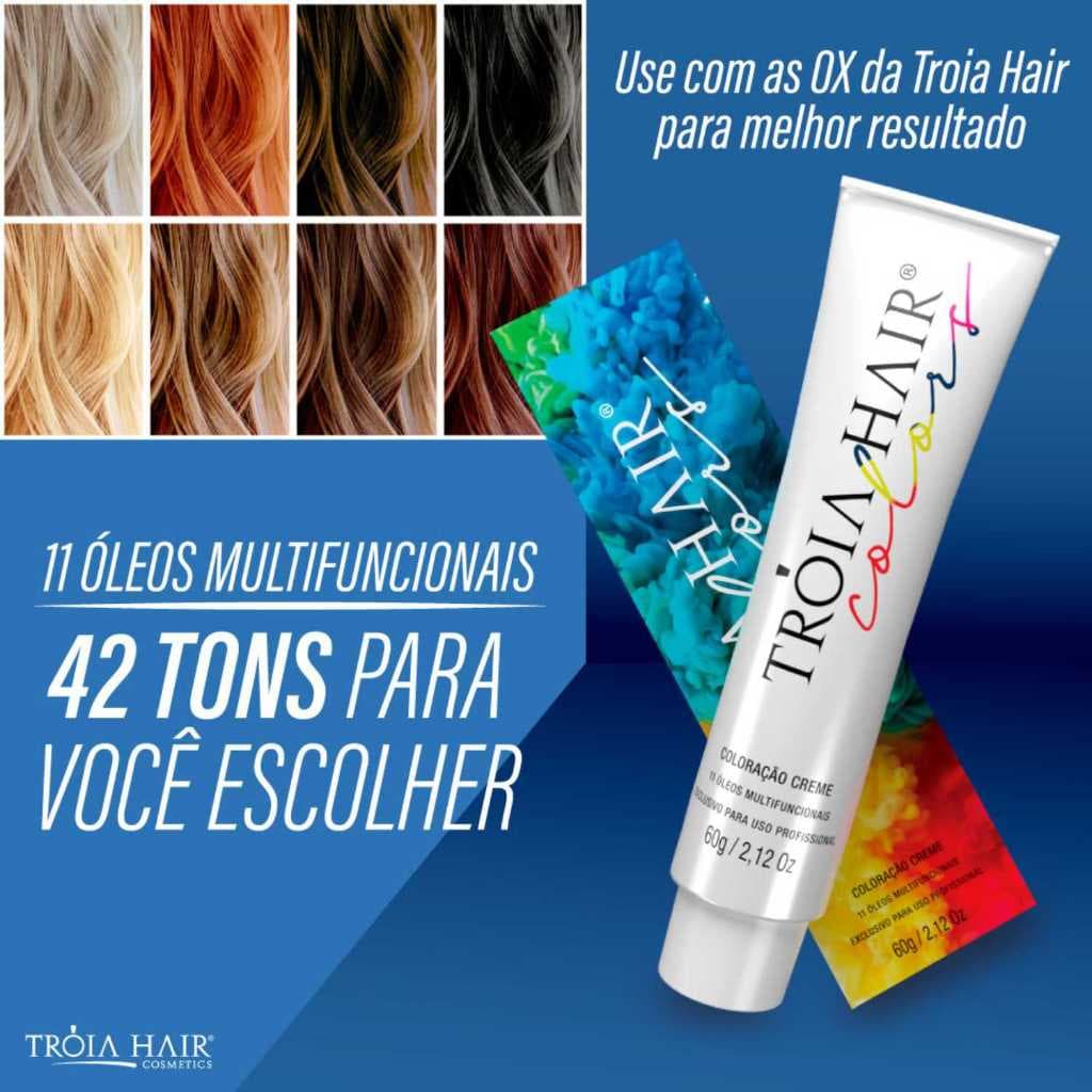 Tinta Troia Hair Colors 60g Coloração em Creme Semipermanente