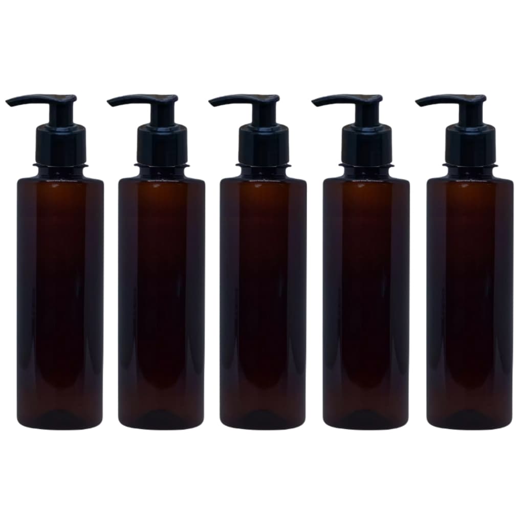 FRASCO PET AMBAR CILINDRICO VÁLVULA PUMP 200ML - 24/410