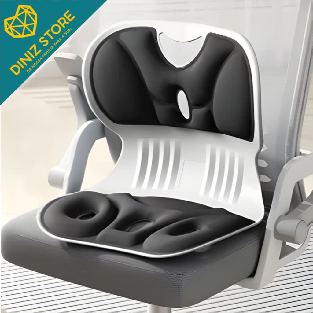 Assento Ergonômico Estofado Apoio Lombar Conforto Cadeira Escritório Sortido