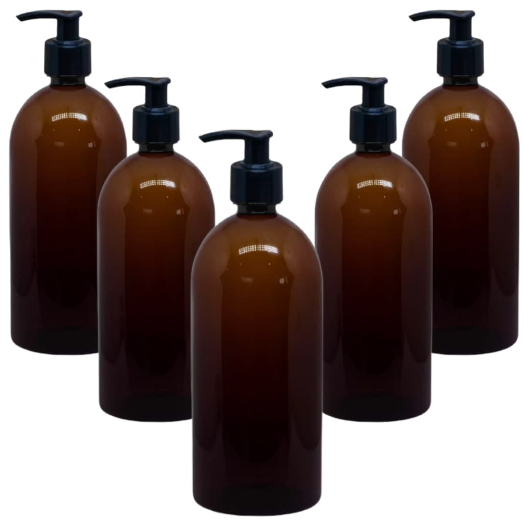 Frasco Pet Âmbar Válvula Pump Bombear  500ml