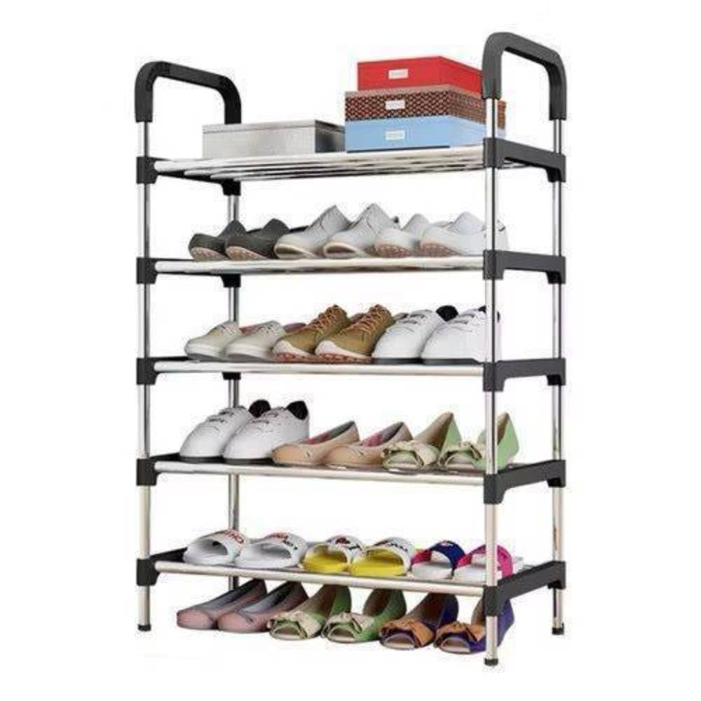 Sapateira 5 Andares Metálica Reforçada Organizador de Calçados Premium com Design Moderno