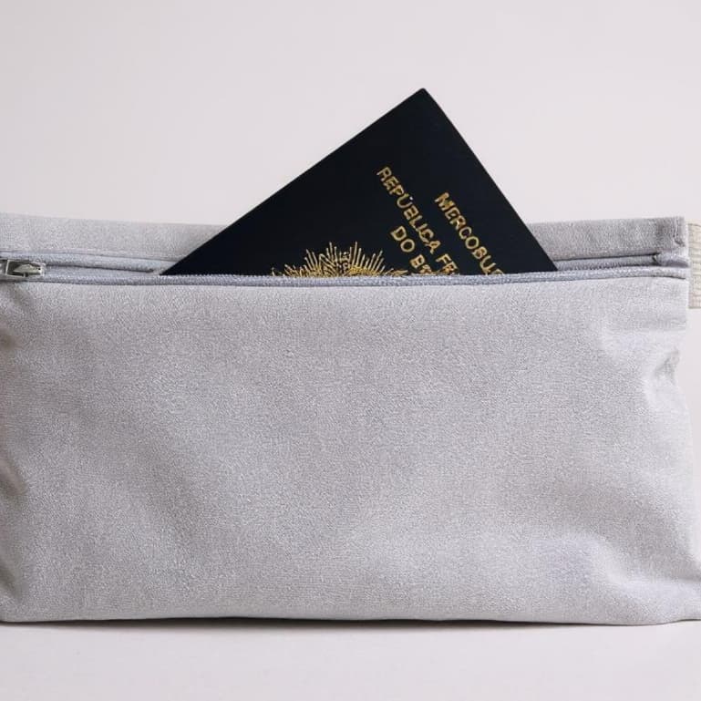 Kit 2 Doleira Pochete Porta Dinheiro Cartão Passaport Celular Documento Antifurto Cinto Elástico