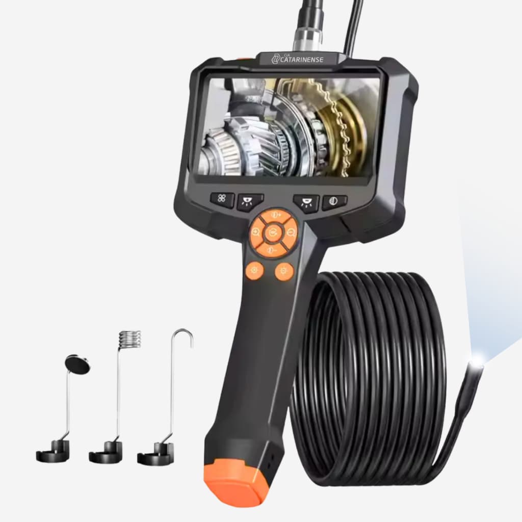 Endoscópio Boroscópio Câmera Foto Sonda Fio Rígido Tela 4.3
