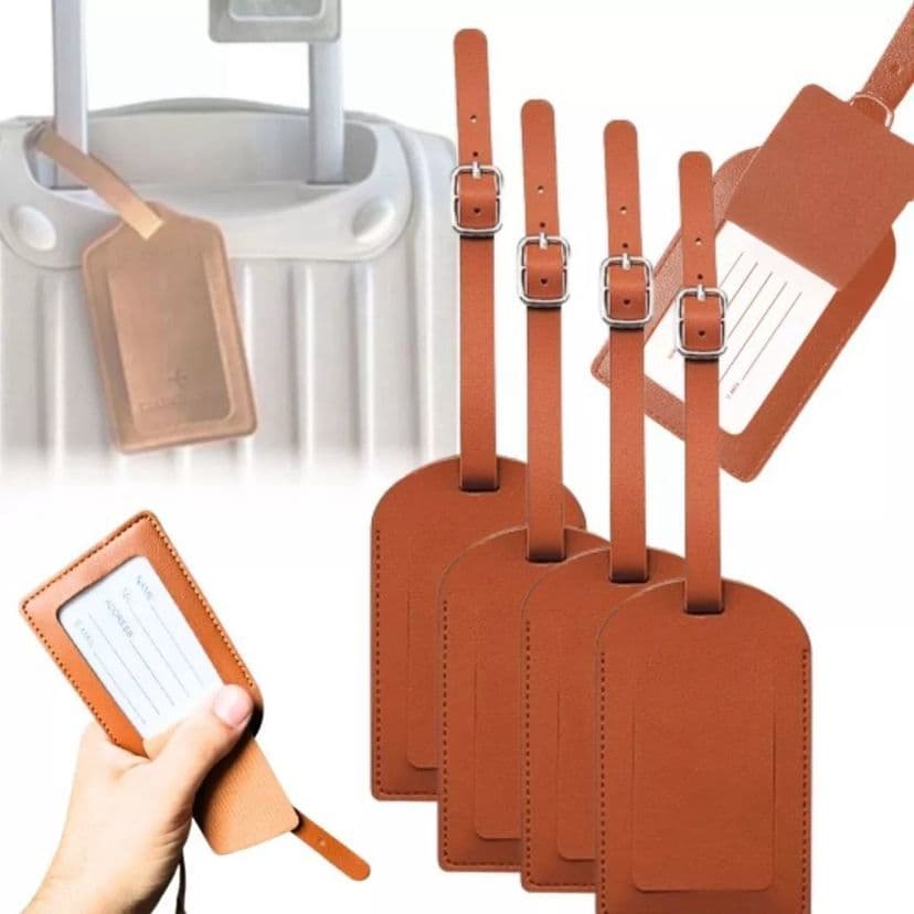 kit Tag Identificadora de Mala-Couro sintetico de alta qualidade
