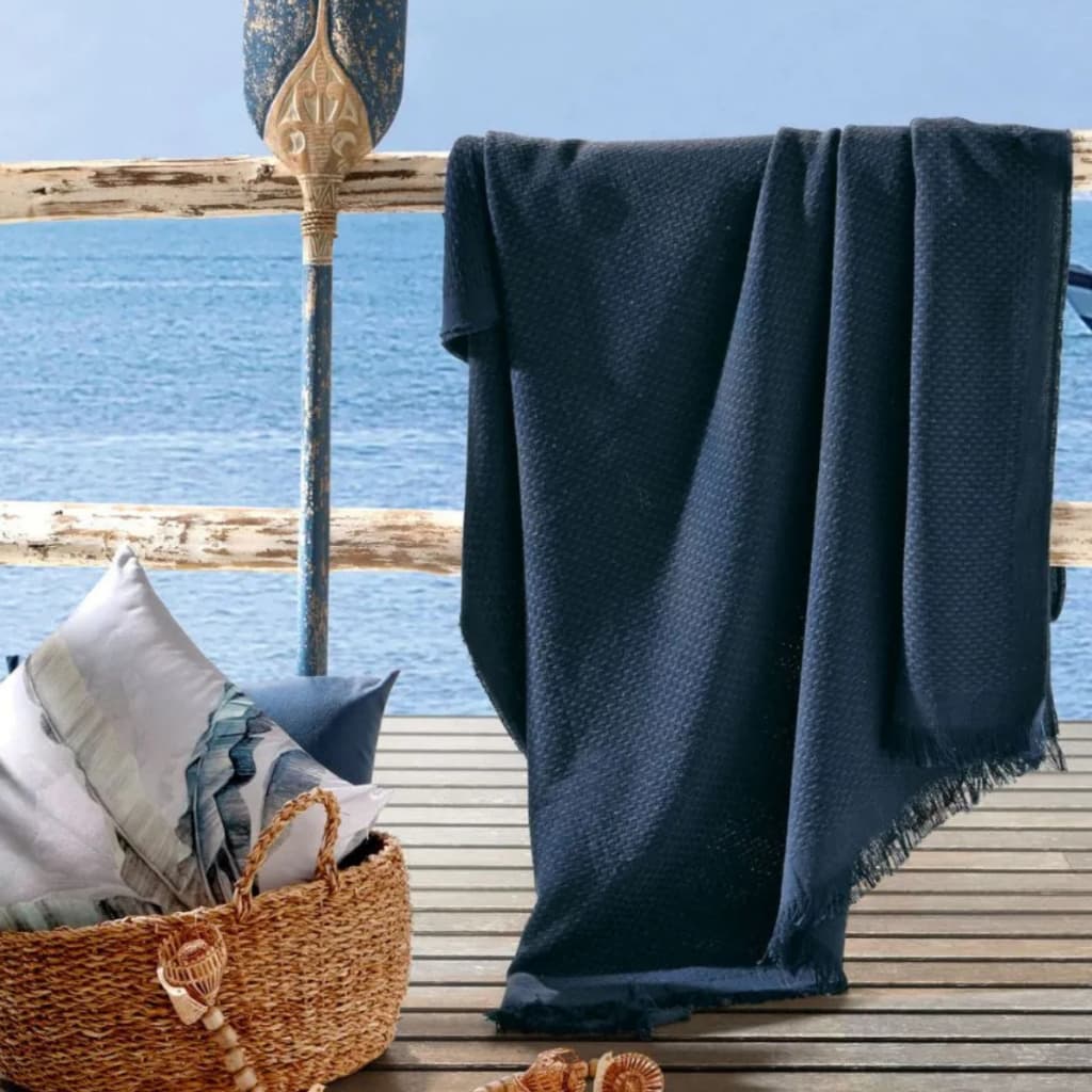 Manta Para Sofá Boho Luxo 100% Algodão 1,20x1,45m Decorativa