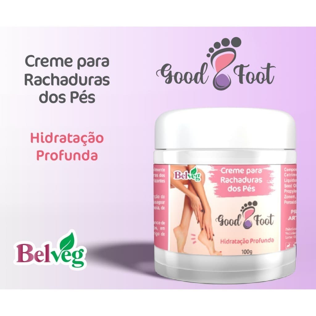 Creme Para Rachaduras Fissura Dos Pés Tratamento 100g
