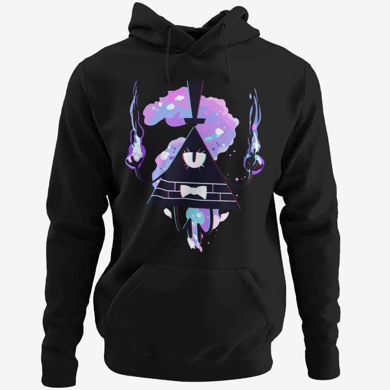 Moletom Canguru / Jaqueta Com Bolso Unissex Com Estampa Do Bill Cipher Gravity Falls 100% Algodão Várias Cores