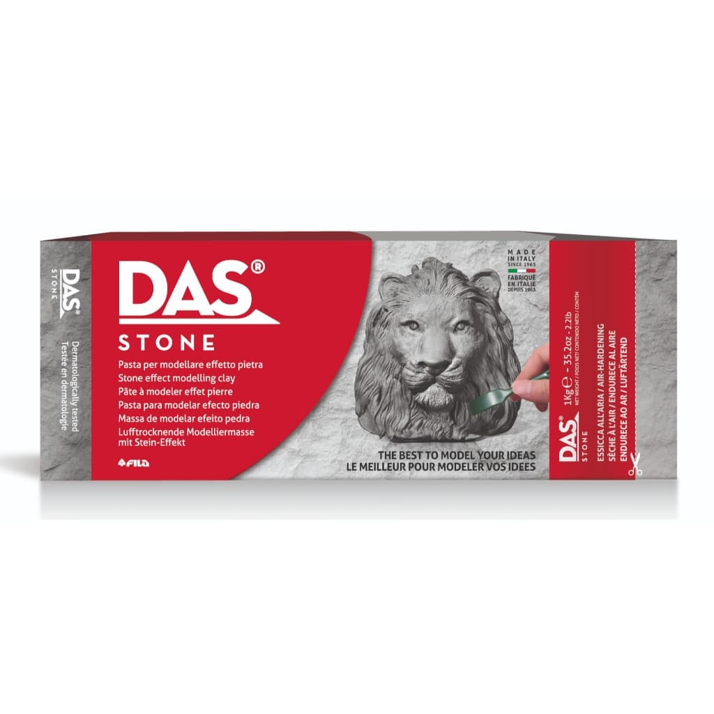 Massa de Modelar Cerâmica Fria DAS Stone Escultura 1kg clay