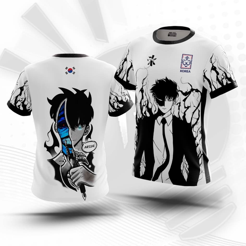 Camiseta Anime JAPÃO Solo Leveling SUNG JIN-WOO  Adulto / Infantojuvenil Personalizável