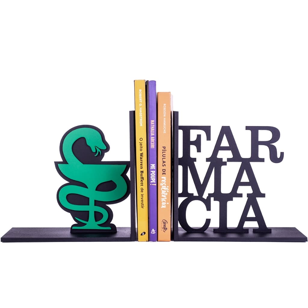 Aparador de Livros Farmácia MDF Porta Livros Decorativo Profissão Farmacêutico Estante Escritório