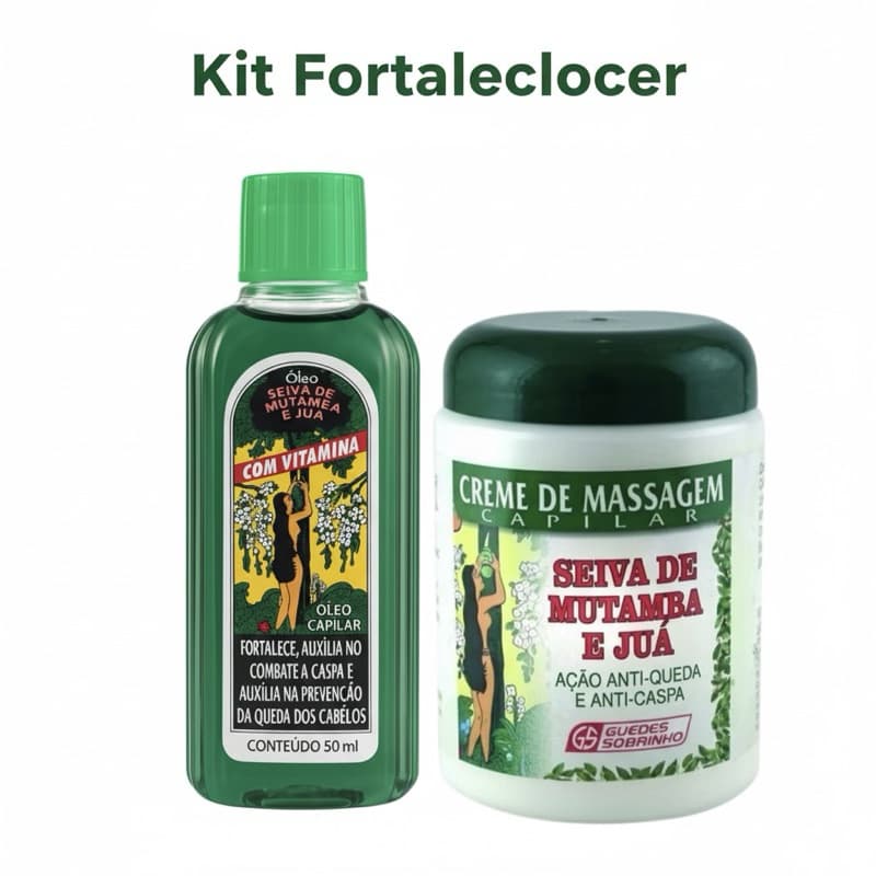 Kit Tratamento Anticaspa Óleo Seiva De Mutamba E Juá 50ml + Creme De Massagem 210g