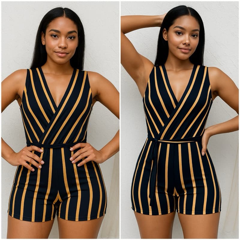 Macaquinho Deluxe (34 a 44) Sucesso de Venda! Listrado