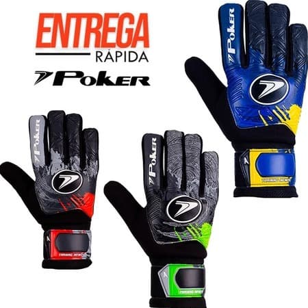 Luva Goleiro Poker Training Infinity Futebol Campo Futsal Salão Society Alta Aderencia