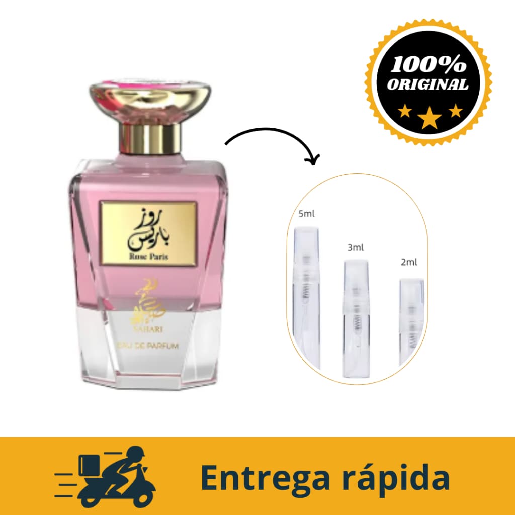 Perfume árabe ROSE PARIS, parfum feminino, original de qualidade e alta fixação.