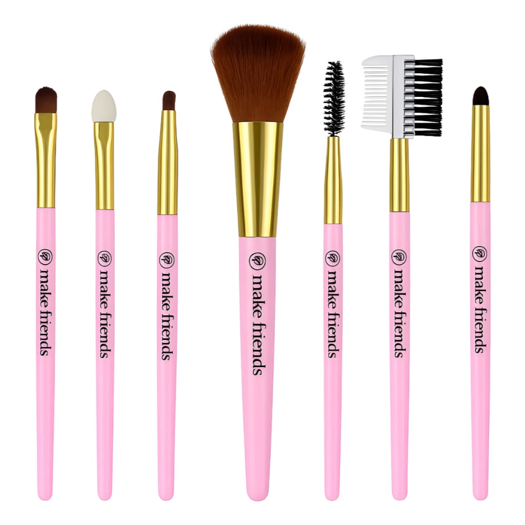 Kit para Maquiagem Pincéis  Cabos em cores sortidas Cílios Rosto Boca