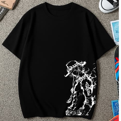 Camiseta One Piece Anime ASCE  100% Algodão Envio Rapido Alta Qualidade Fio 30.1