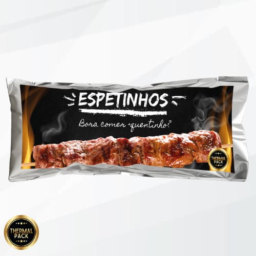 Embalagens /saquinho/ sacos Termicos Para Delivery De Espetinho/churrasquinho / churrasco 500 unidades. PRETO