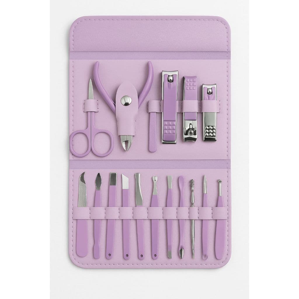 kit estojo de cuidados pessoais premium 1 unidade roxo