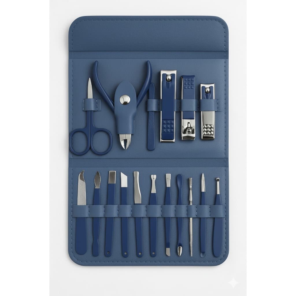 kit estojo de cuidados pessoais premium 1 unidade azul