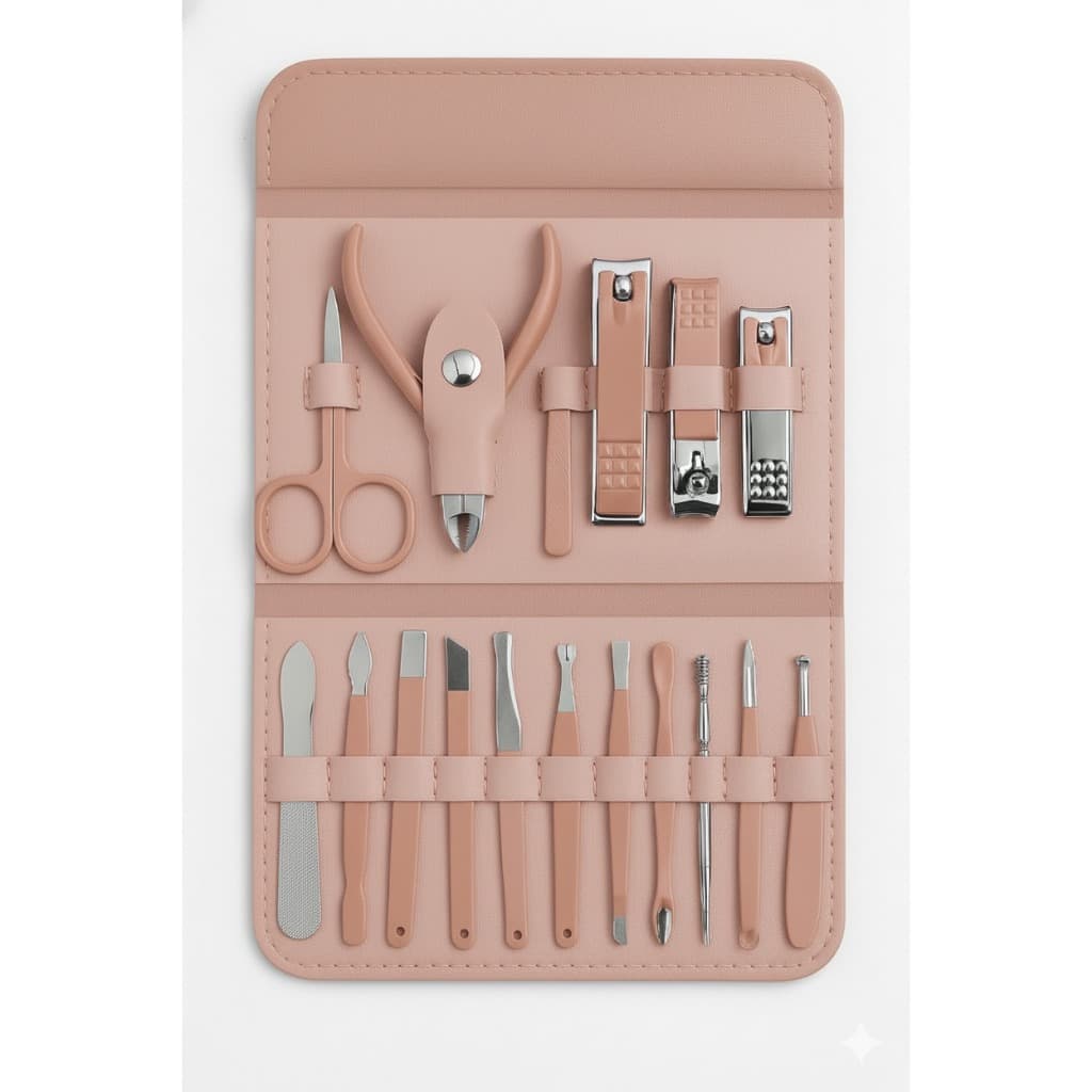 kit estojo de cuidados pessoais premium 1 unidade marrom