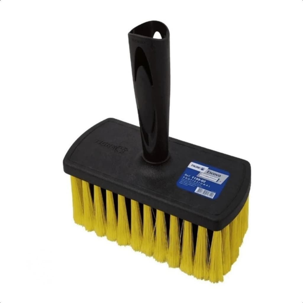 Broxa Retangular Tigre - 1199-02 Cerdas Marrom-claro